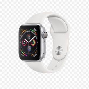 White silicone Apple Watch band